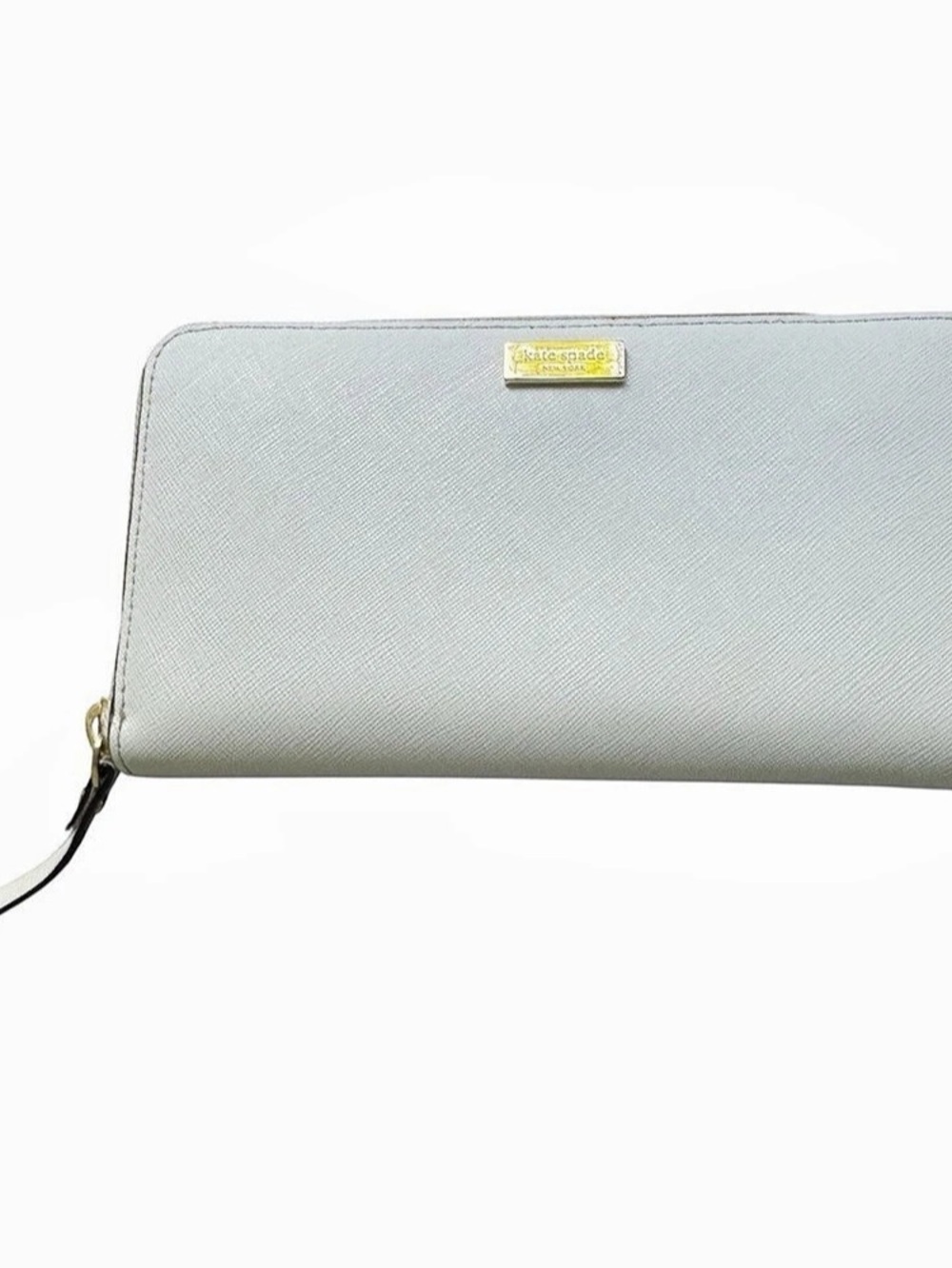 Kate Spade Laurel Way Neda Wallet Bonita Stripe Saffiano Cream